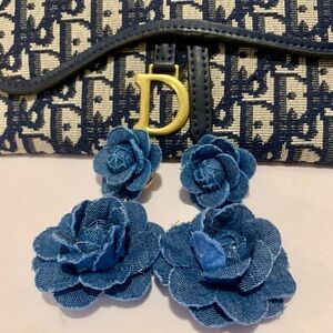 Blue Floral Earrings